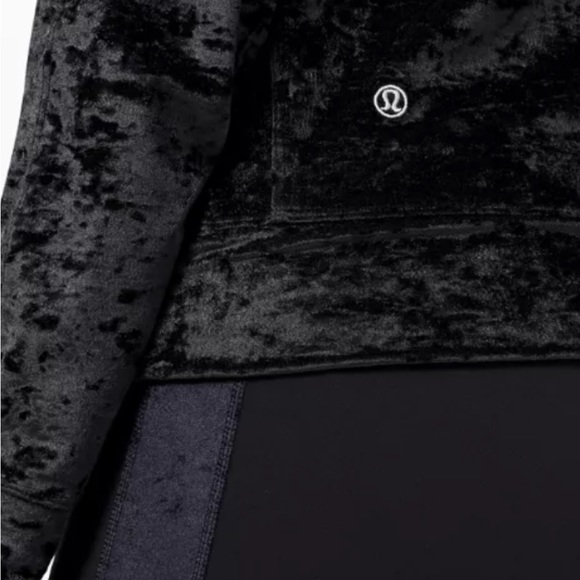 Lululemon Crew, crushed velvet, black/blue - Picture 5 of 5